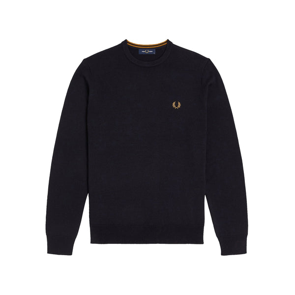 Fred Perry Pullover Maglia Uomo Classic Crew Neck Navy A24 - FRED PERRYK9601 - 795 - S - Francavilla Moda